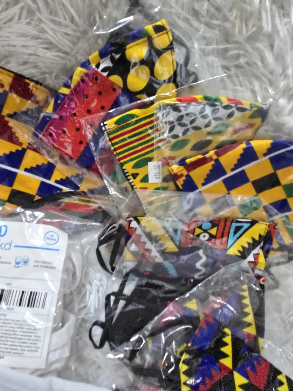 Over 20 Yellow Multicolor African Print Women's Face Mask And More - Pack